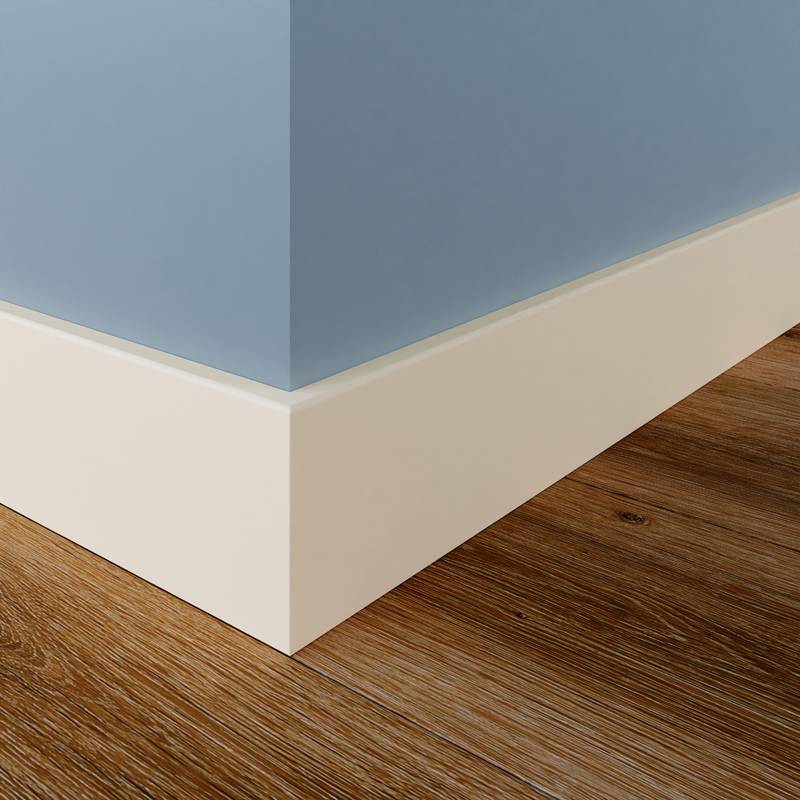 Gladde plint - 6 x 100 mm - RAL 9001