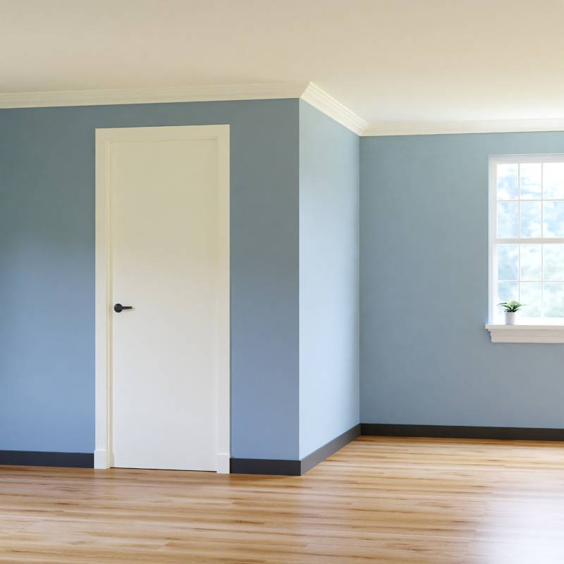 Gladde plint - 6 x 90 mm - RAL 7016