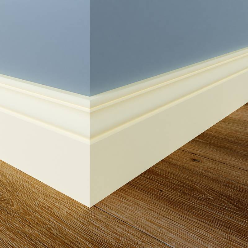 Gotische Plint - 18 x 140 mm - RAL 9010