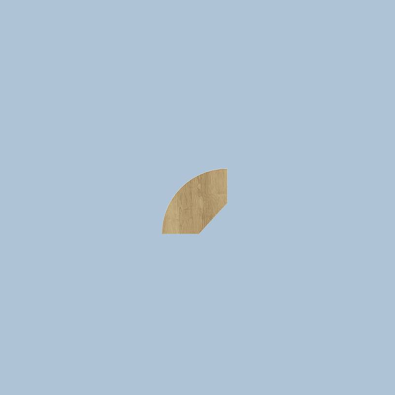 Hoeklijst Kwartrond - 15 x 15 mm