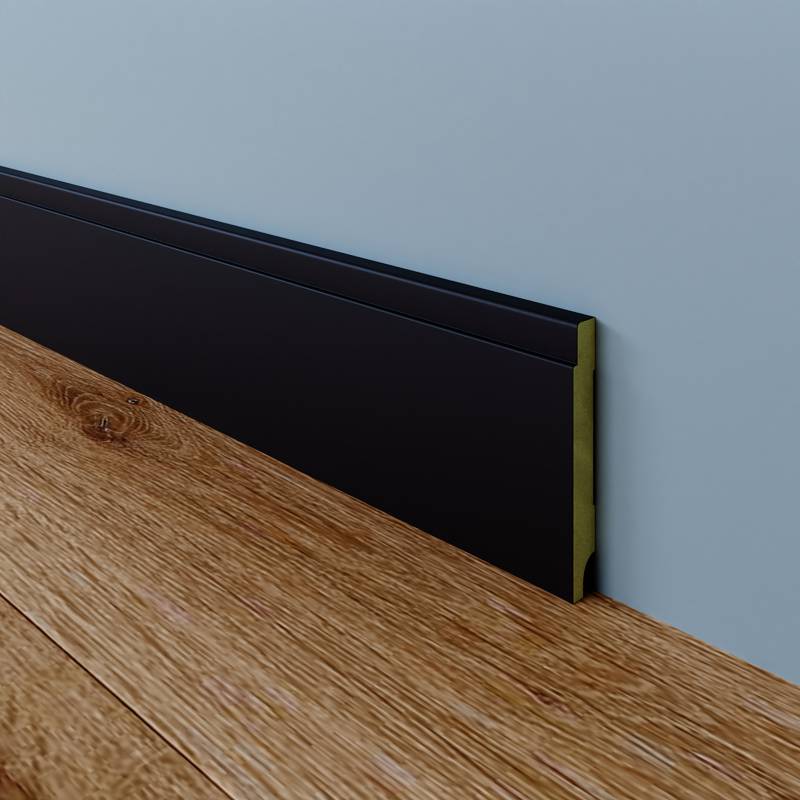 Scandinavische Plint - 12 x 70 mm - RAL 9005