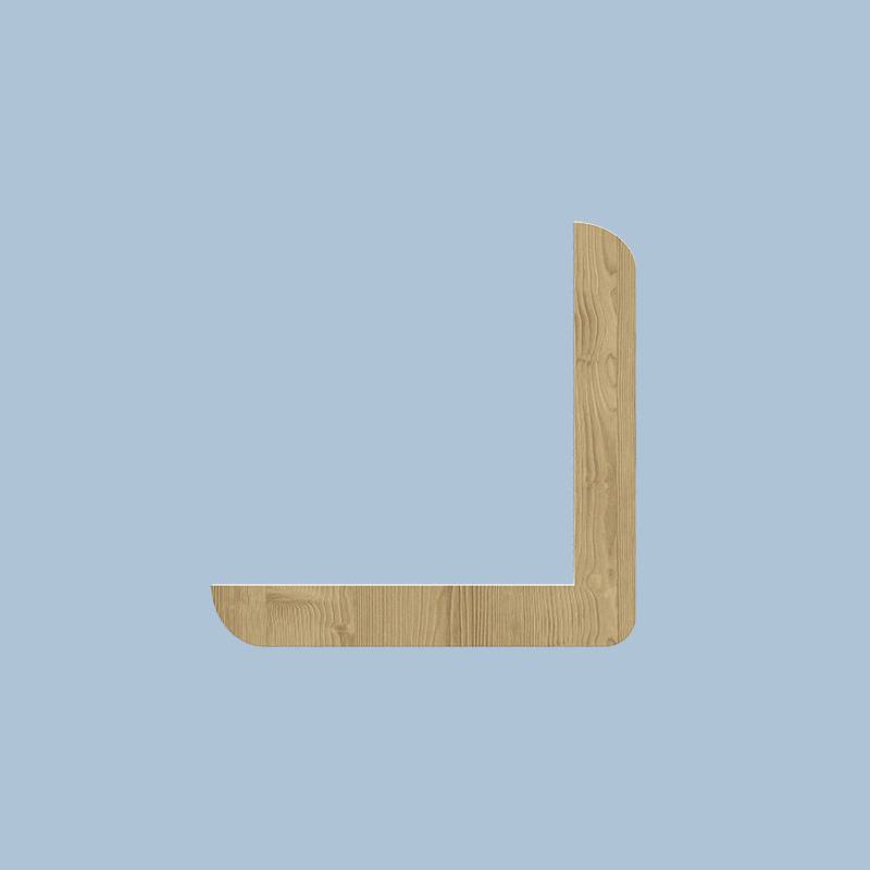 Hoeklat - 44 x 44 mm