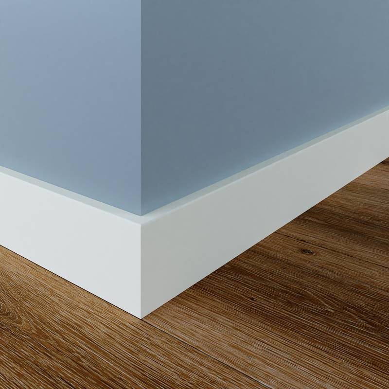 Gladde Plint Meranti - 12 x 70 mm - RAL 9003