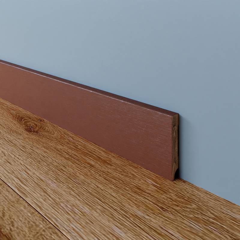 Gladde Plint Meranti - 12 x 55 mm -  Lichtbruin