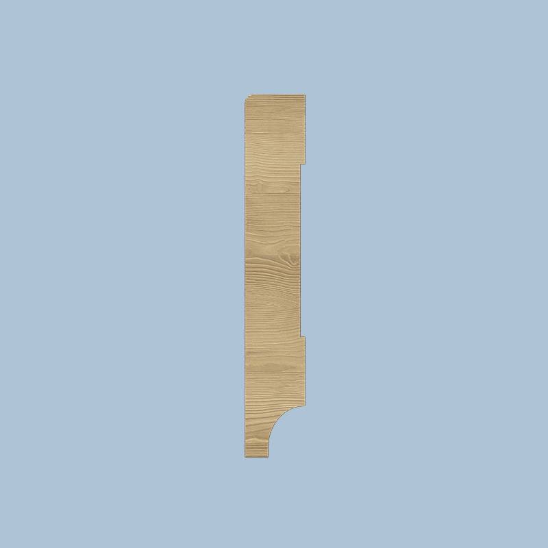 Gladde Plint - 15 x 70 mm - RAL 9001