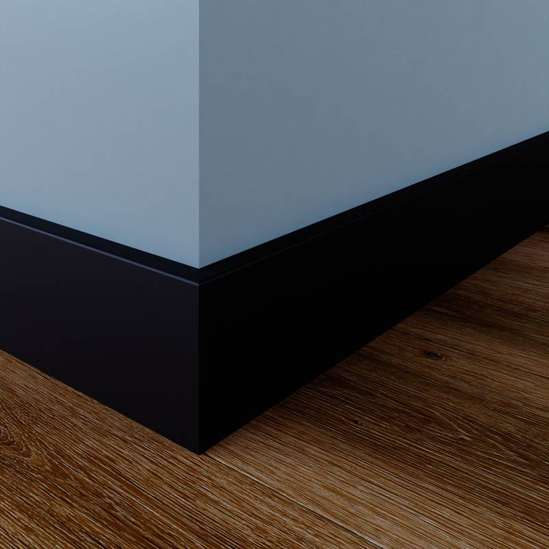 Gladde Plint - 15 x 90 mm - RAL 9005