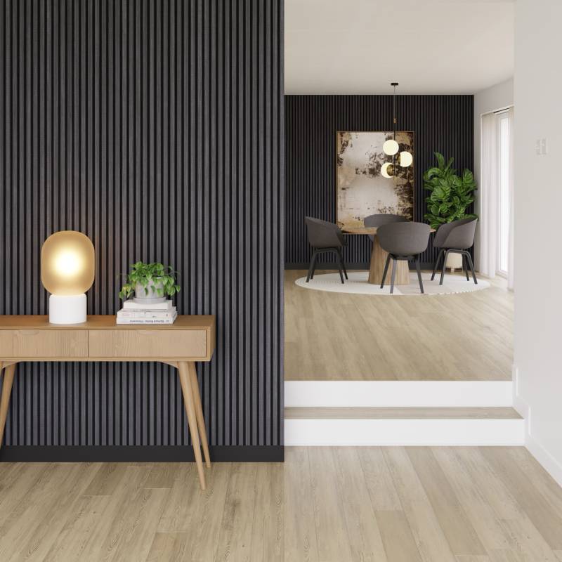 Donkergrijs Eiken - 22 x 605 x 2400 mm