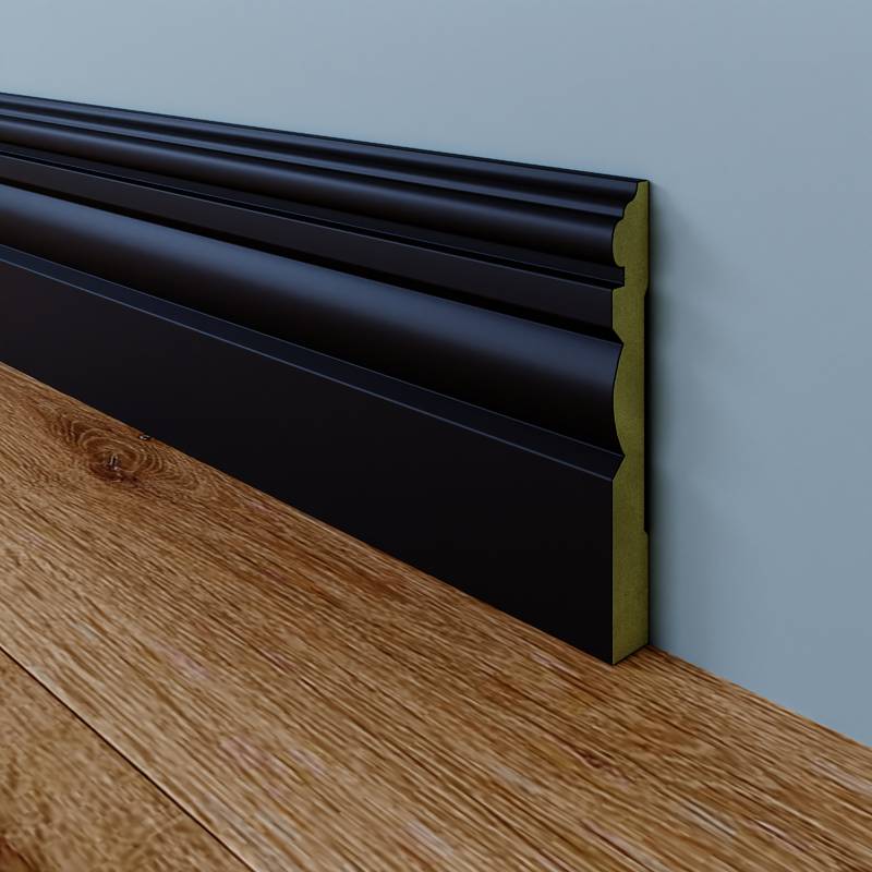 Gotiek Plint - 18 x 140 mm - RAL 9005