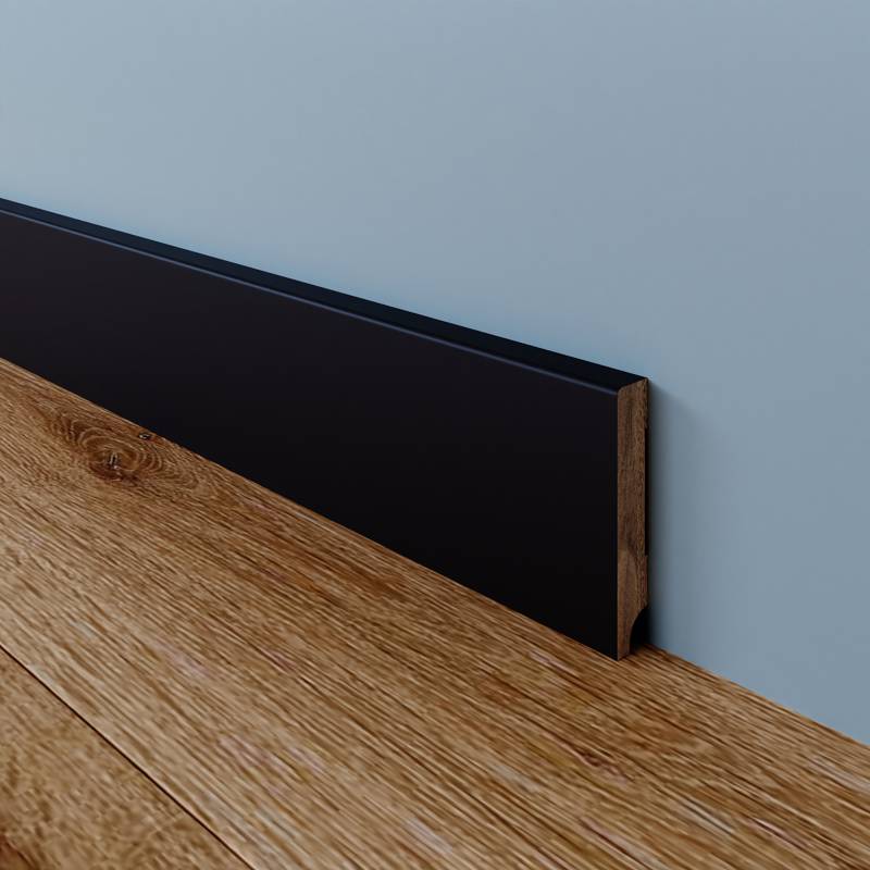 Gladde Plint - 12 x 70 mm - RAL 9005