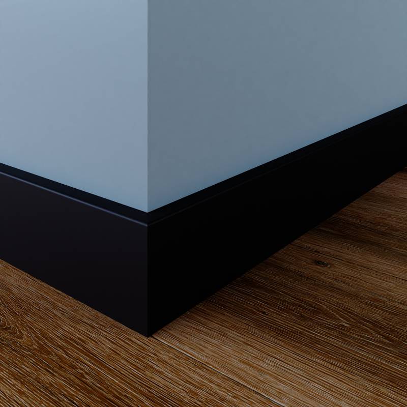 Gladde Plint - 12 x 70 mm - RAL 9005