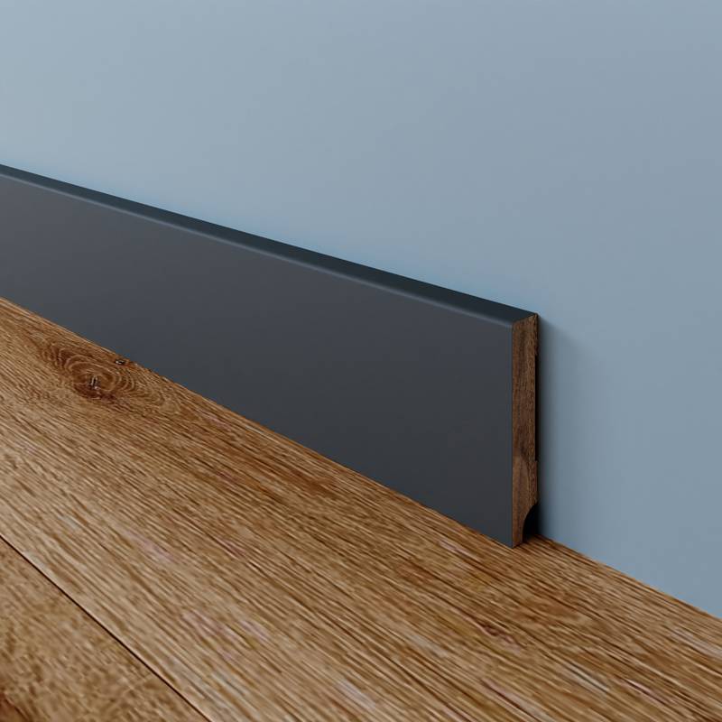 Gladde Plint - 12 x 70 mm - RAL 7016