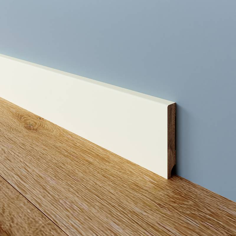 Gladde Plint - 15 x 70 mm - RAL 9010
