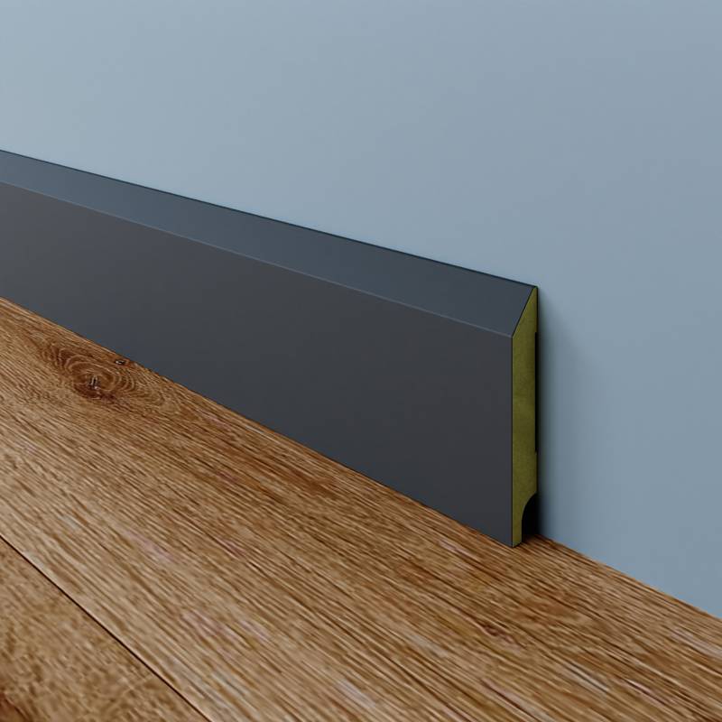 Moderne plint - 12 x 70 mm - RAL 7016