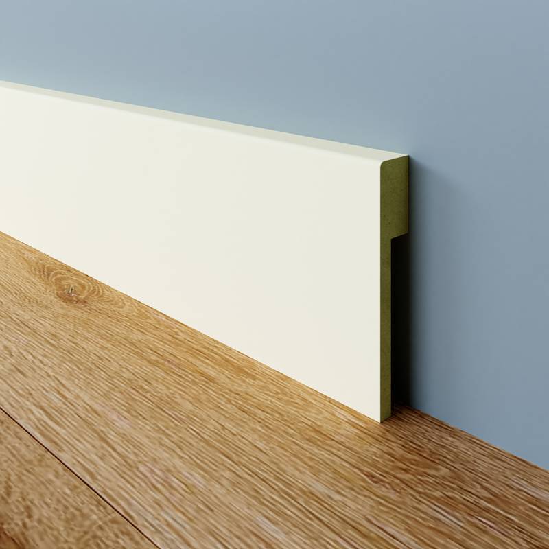 Gladde Overzetplint - 22 x 120 mm - RAL 9010